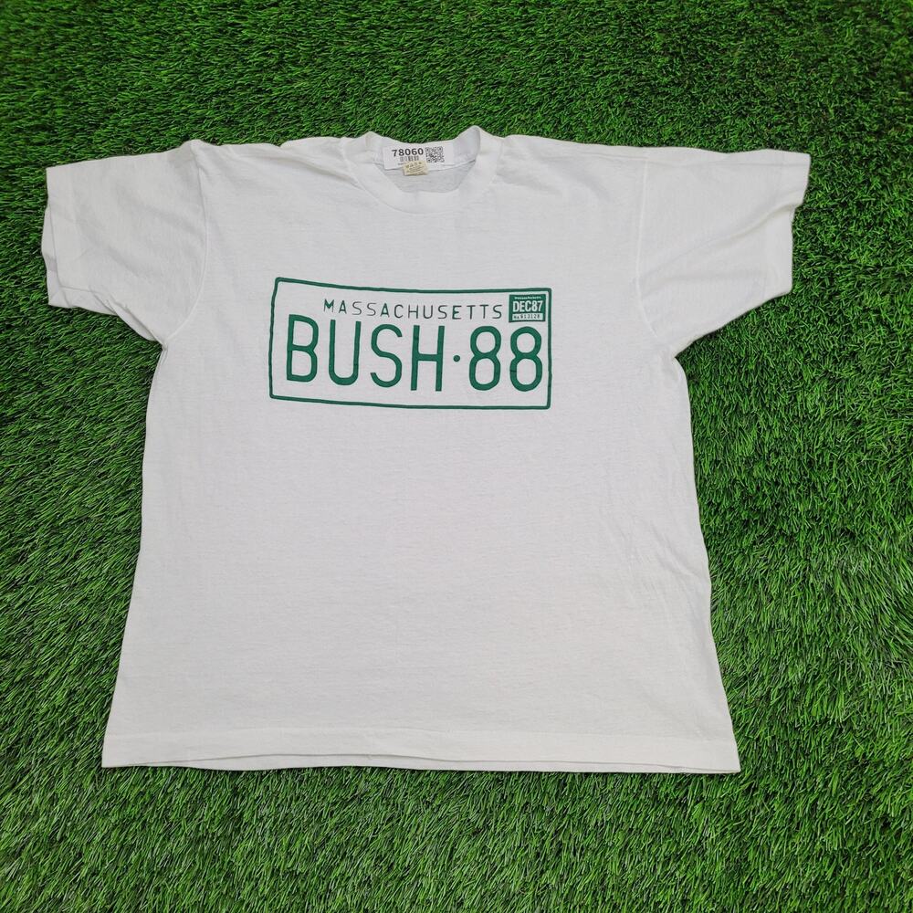 Vintage 1988 George Bush Shirt Womens XL 21x24 Massachusetts